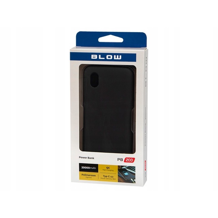 Power Bank 20000mAh 2xUSB QC PB20D USB-C