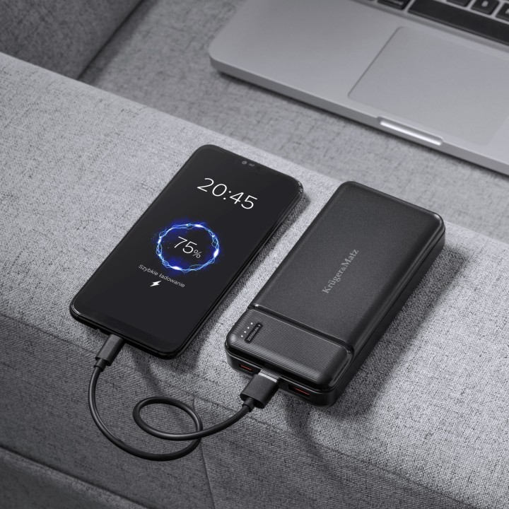 PowerBank Kruger&Matz 20000 mAh Li-pol z funkcją QC oraz PD