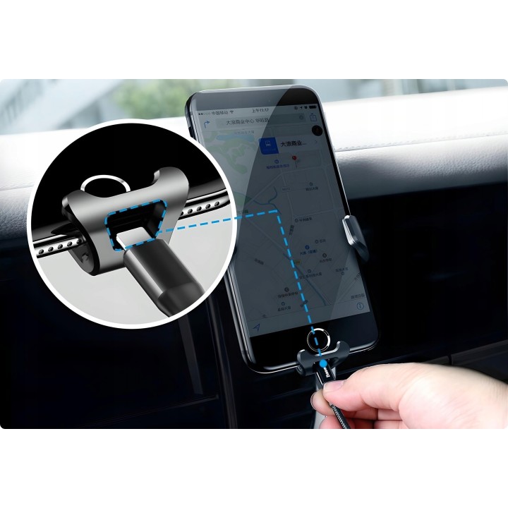 Baseus uchwyt samochodowy Gravity grawitacyjny czarny