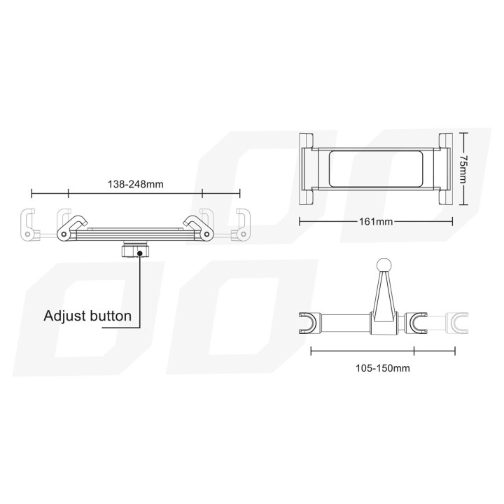 Uchwyt do tableta na zagłówek THOLD-02