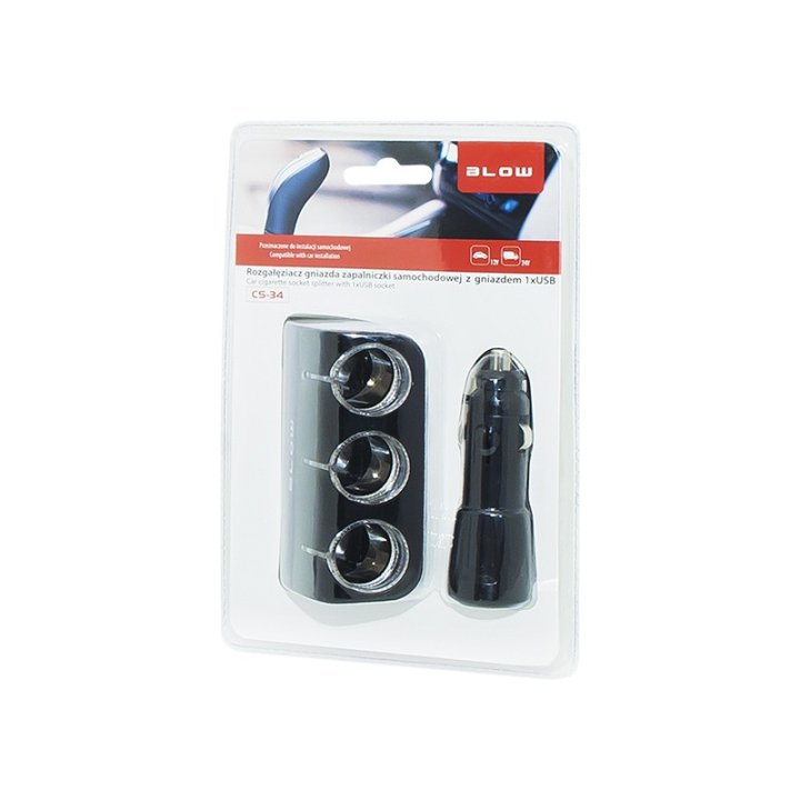 Rozg.Zapal.samoch.1xWT/3xGN+USB CS-34