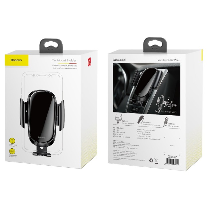 Baseus uchwyt samochodowy Future grawitacyjny czarny