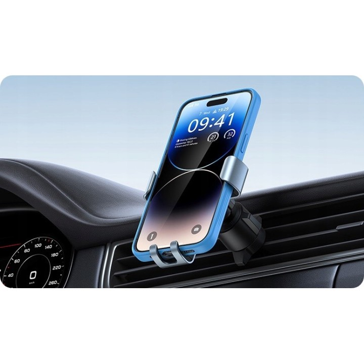 Baseus uchwyt samochodowy Metal Age 3 Gravity Car Mount (Air Vent Version) Space szary