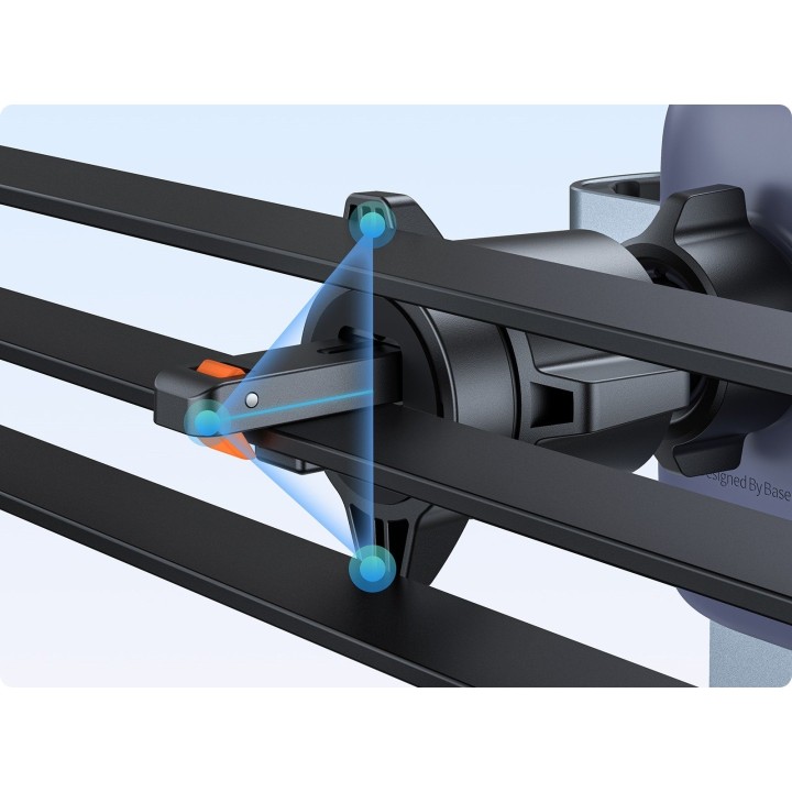 Baseus uchwyt samochodowy Metal Age 3 Gravity Car Mount (Air Vent Version) Space szary