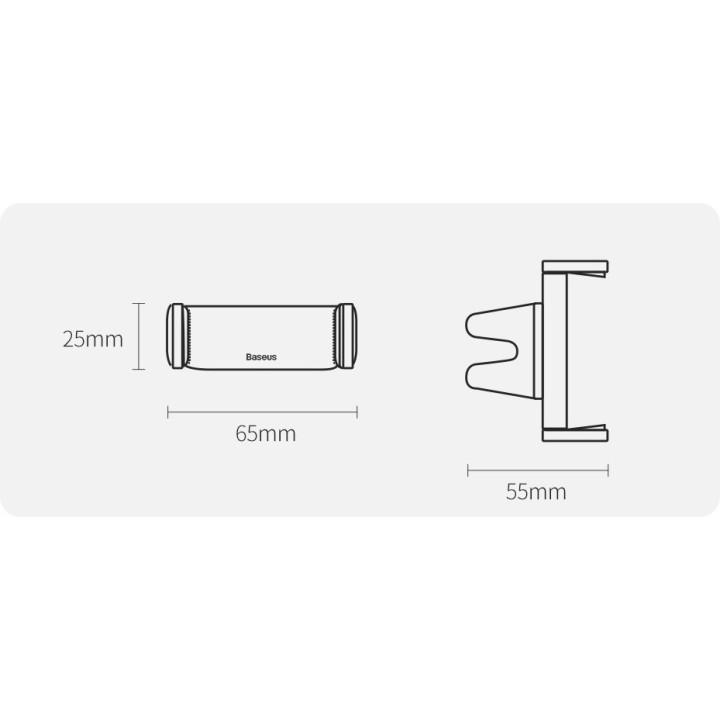 Baseus uchwyt samochodowy Steel Cannon czarny
