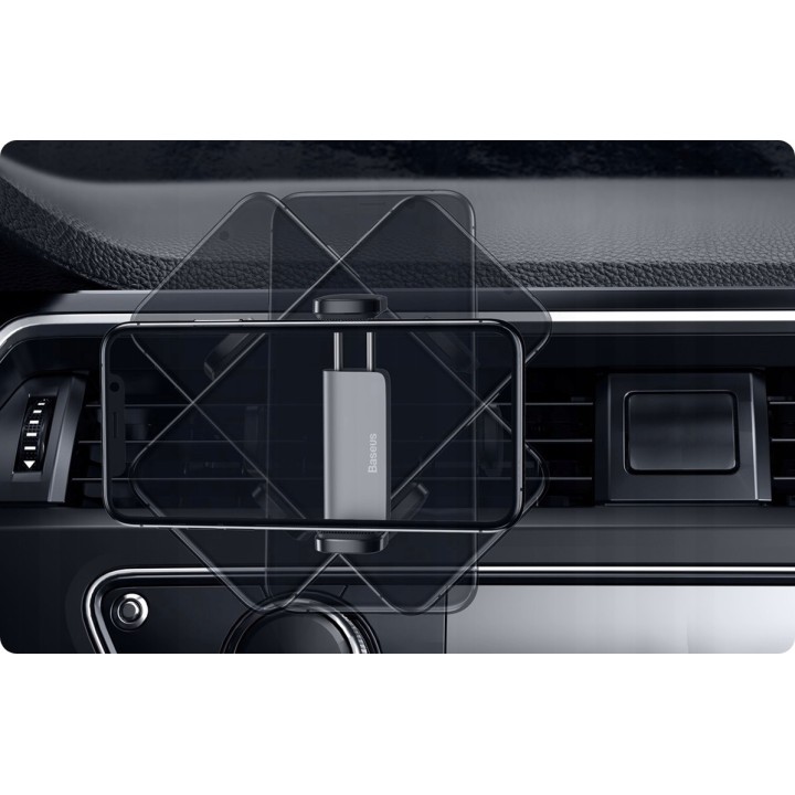 Baseus uchwyt samochodowy Steel Cannon czarny