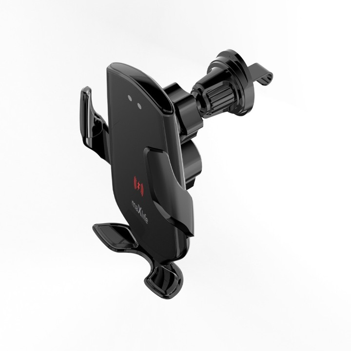 Maxlife uchwyt samochodowy do kratki MXCH-08 automatyczny z indukcją czarny 15W