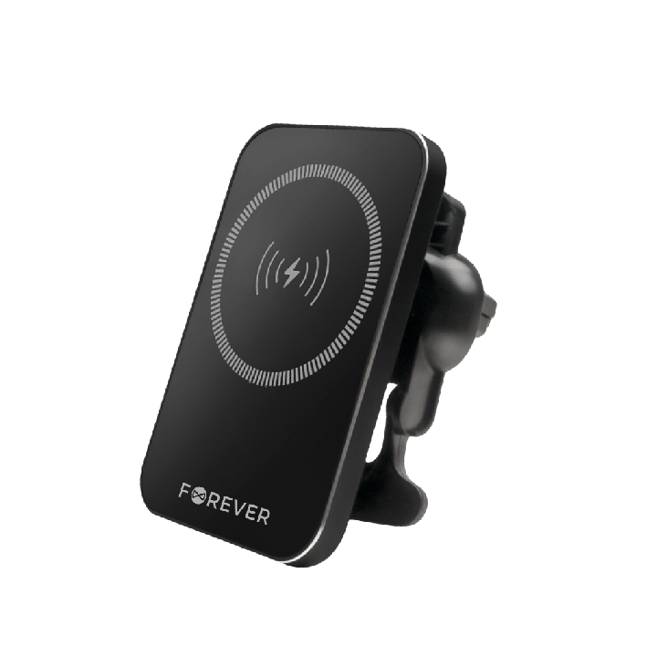 Forever uchwyt samochodowy do kratki MACH-100 magnetyczny z ładowaniem bezprzewodowym czarny 15W