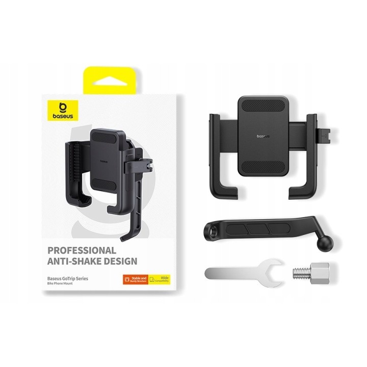 Baseus uchwyt rowerowy GoTrip Series Bike Phone Mount Rearview Mirror Version Cluster czarny