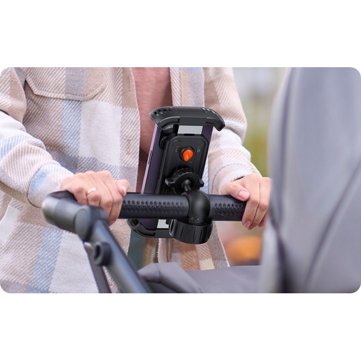 Baseus uchwyt rowerowy QuickGo Series Bike Phone Mount Cluster czarny