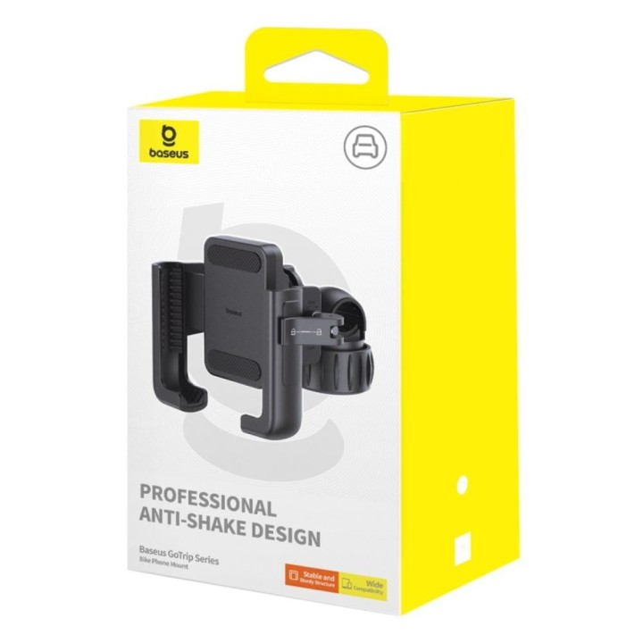 Baseus uchwyt rowerowy GoTrip Series Bike Phone Mount Cluster czarny Baseus