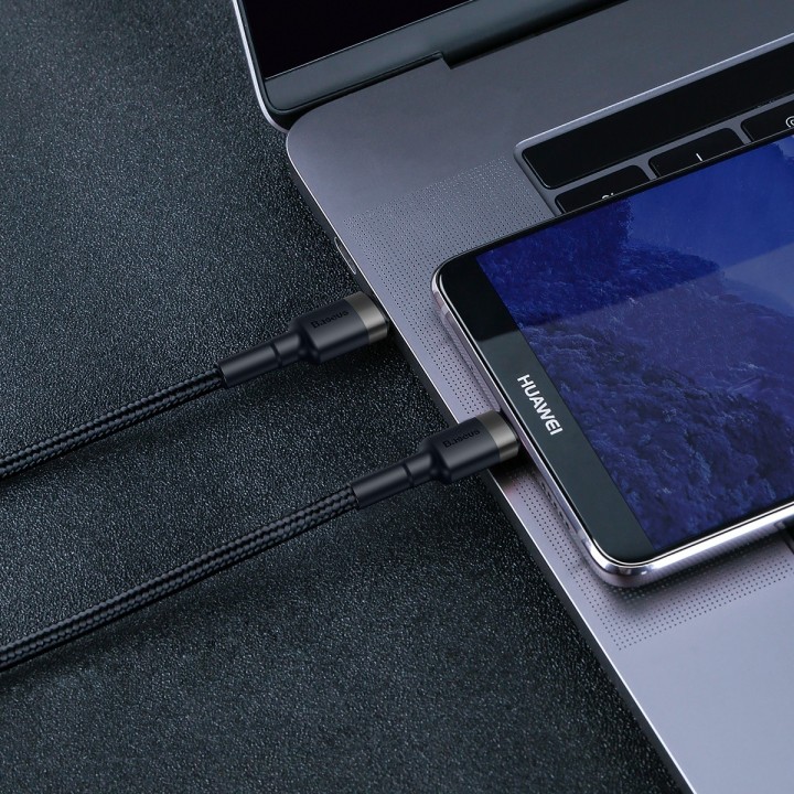 Kabel przewód USB-C PD 2.0 100cm Baseus Cafule CATKLF-GG1 Quick Charge 3.0 3A z obsługą szybkiego ładowania 60W