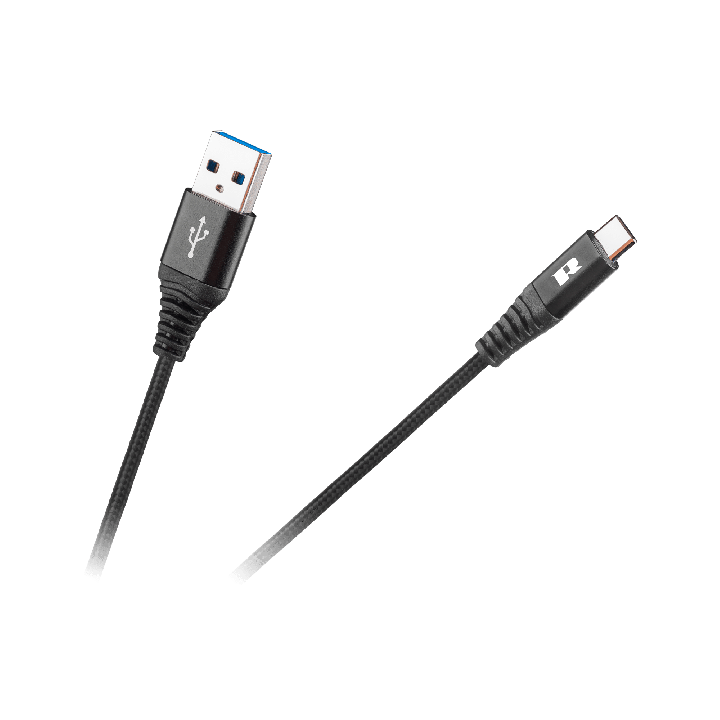 Kabel USB - USB typu C REBEL 50 cm czarny