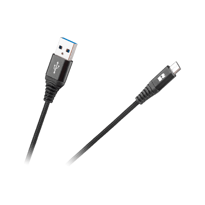 Kabel USB - USB micro REBEL 200 cm czarny