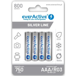 Akumulatorki everActive Ni-MH R03 AAA 800 mAh Silver Line