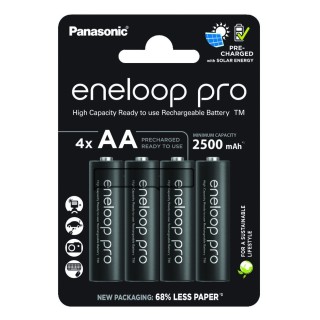 4 x akumulatorki Panasonic Eneloop PRO R6 AA 2500mAh BK-3HCDE/4BE (blister)