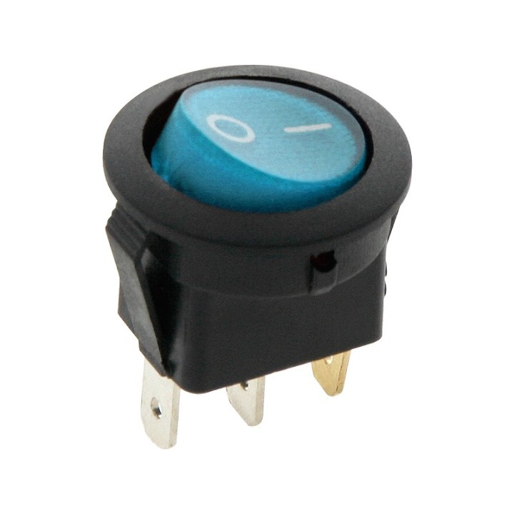 Przeł.podświetl.okrągły 12 niebieski