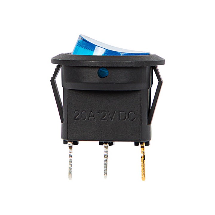 Przeł.podświetl.okrągły 12 niebieski