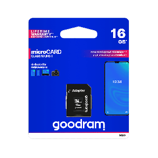 Karta pamięci microSD 16GB UHS-I Goodram z adapterem