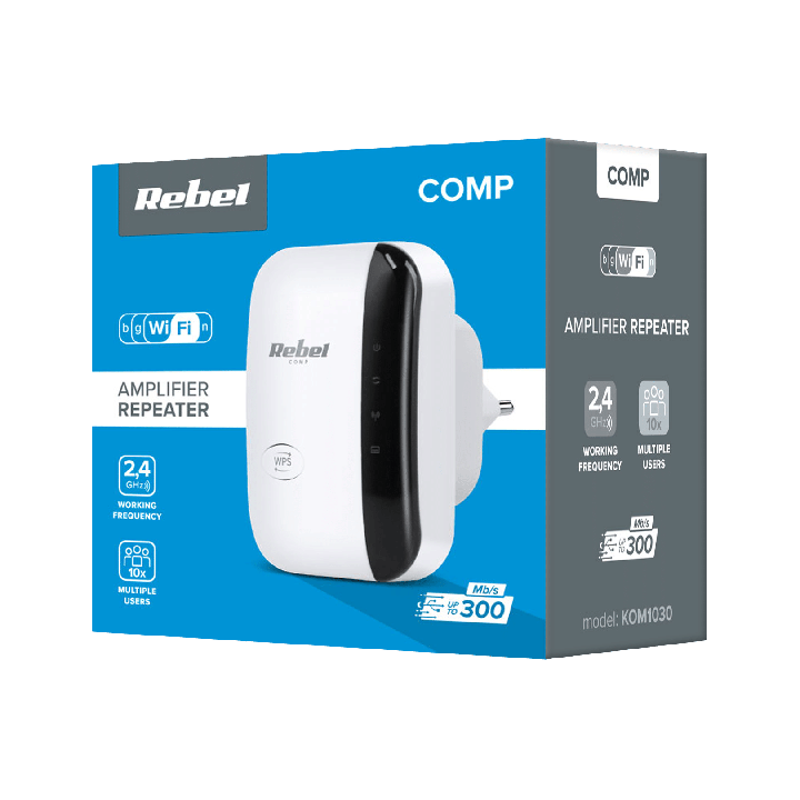 Repeater - wzmacniacz sieci bezprzewodowej KOM1030