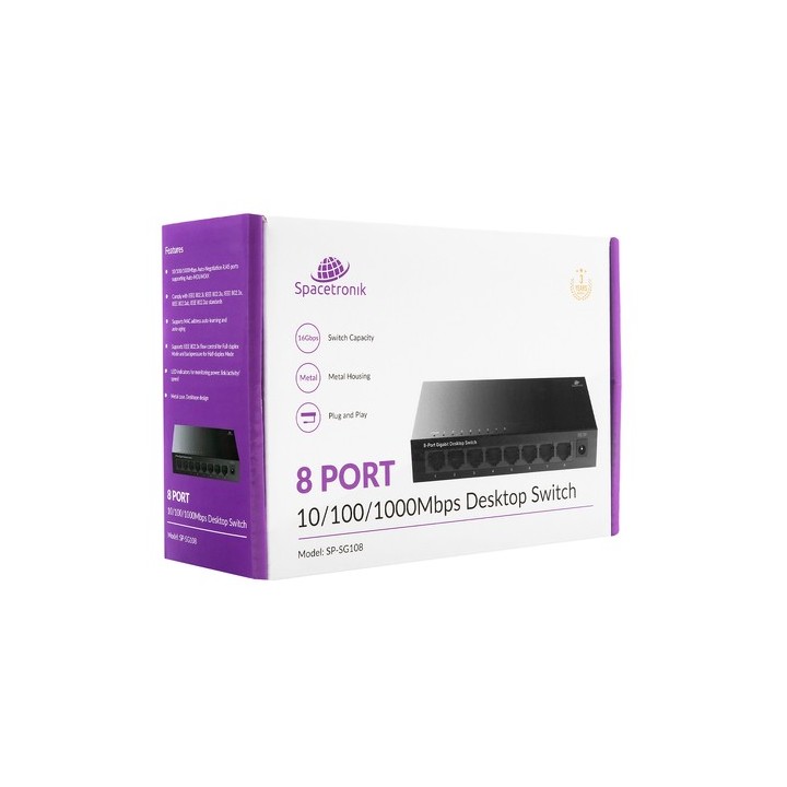 SWITCH 8-portowy SP-SG108 Gigabit