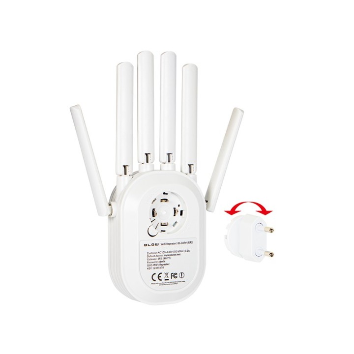Wzmacniacz sygnału Wi-Fi repeater 300MB/S RP-2 BLOW