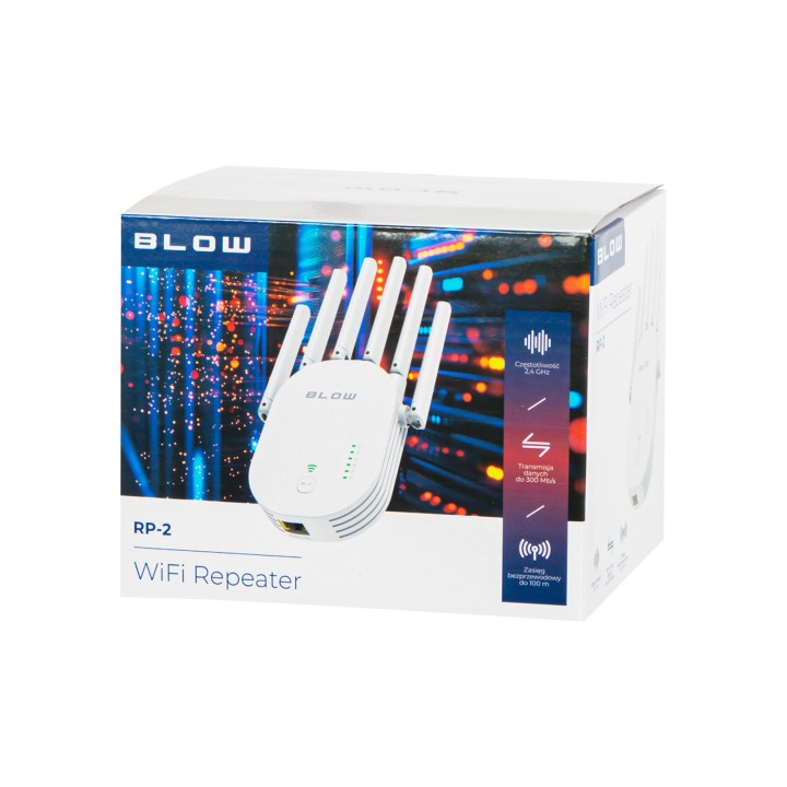 Wzmacniacz sygnału Wi-Fi repeater 300MB/S RP-2 BLOW