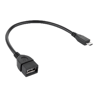 Kabel USB gniazdo A - wtyk micro USB 20cm OTG
