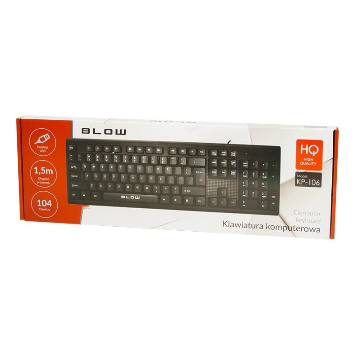 Klawiatura BLOW KP-106 USB czarna