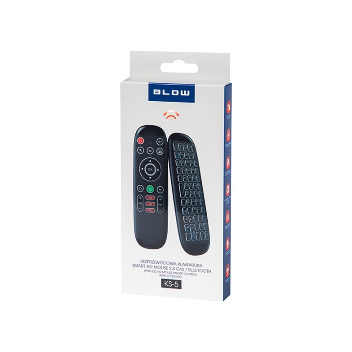 Klawiatura bezprzewodowa 2,4GHz KS-5 z pilotem