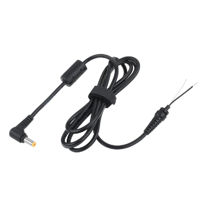 Wtyk kątowy 5,5/2,5 (18,5V/3,8A) sieciowy z kablem do montażu Quer