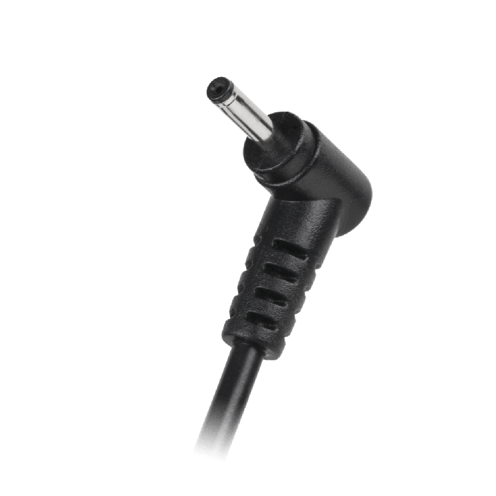 Wtyk kątowy 2,5/0,6 (19V/2,1A) sieciowy z kablem do montażu Quer