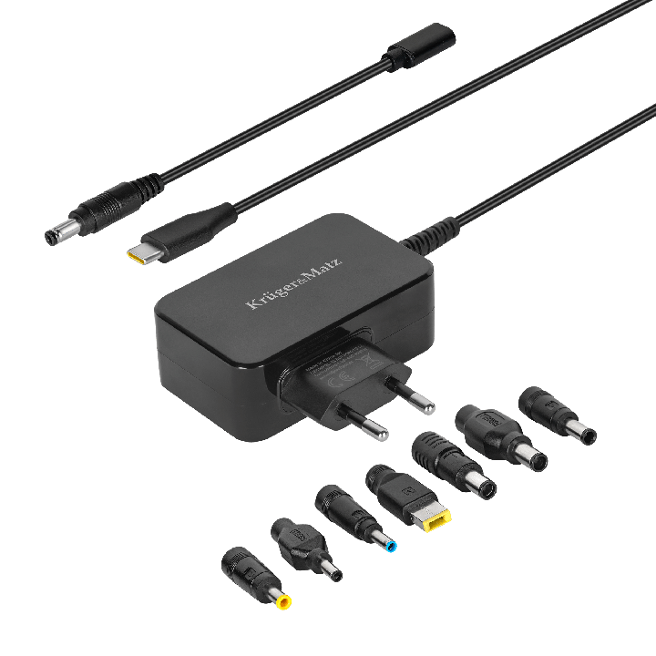 Zasilacz uniwersalny Kruger&Matz 45W z funkcją Power Delivery 7 końcówek