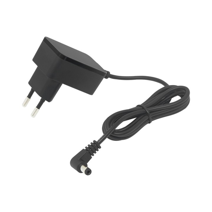 Zasilacz impulsowy 9V/ 500mA2,1/5,5(+) MINI wtyczkowy