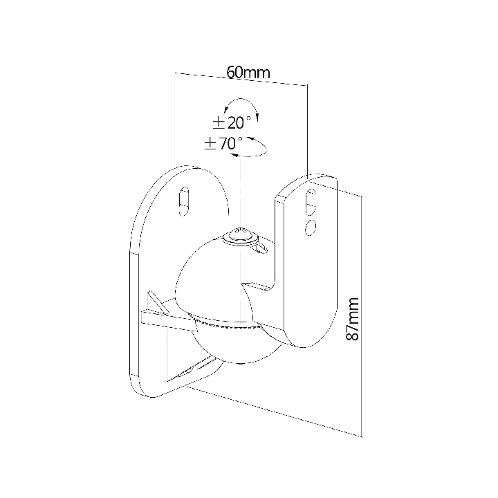 Uchwyt ścienny głośnikowy max obciążenie 3.5kg