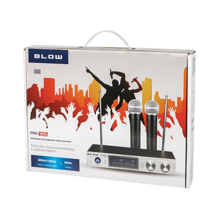 Mikrofon PRM905 BLOW - bezprzewodowy - 2 mikrofony