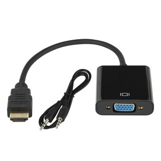 Przejście HDMI wtyk-VGA gniazdo+gniazdo 3,5+kabel