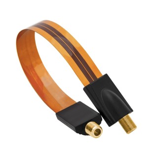 Przejście F: GNIAZDO F-GNIAZDO F kabel ultra płaskie 20cm