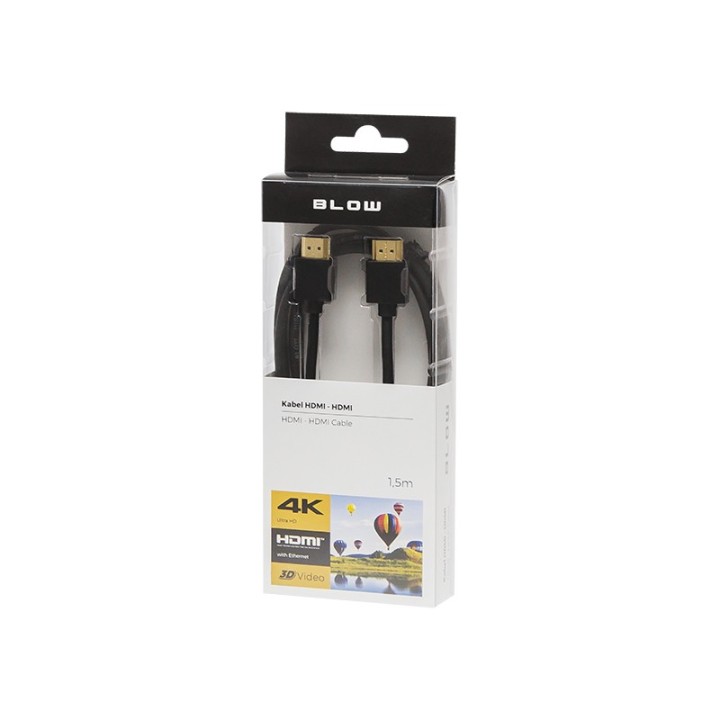 Przył.HDMI-HDMI BLACK 2.0 4K 1,5m
