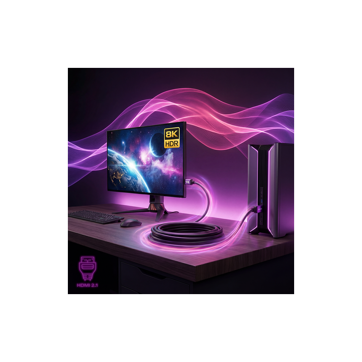 Certyfikowany Kabel HDMI 2.1 8K Spacetronik SH-SPR030 3m