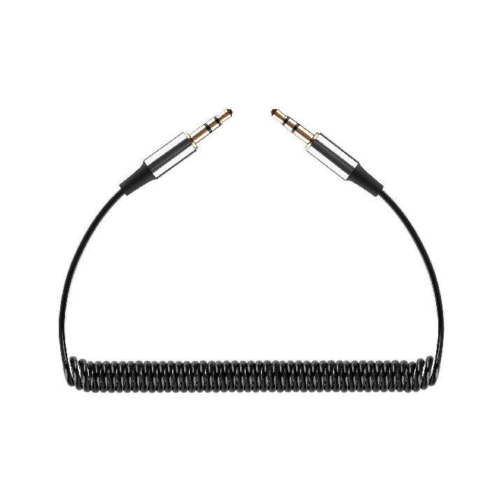 Kabel audio Jack 3.5 wtyk - wtyk REBEL spirala 100 cm
