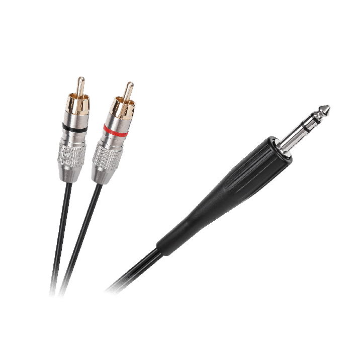 Kabel JACK 6.3 stereo - 2RCA 1.8m