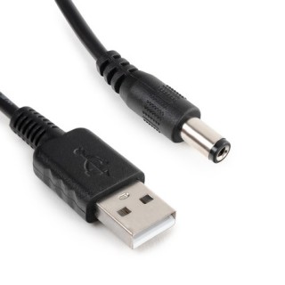 Kabel adapter zasilania z USB na DC 2.10/5.5 100cm Spacetronik