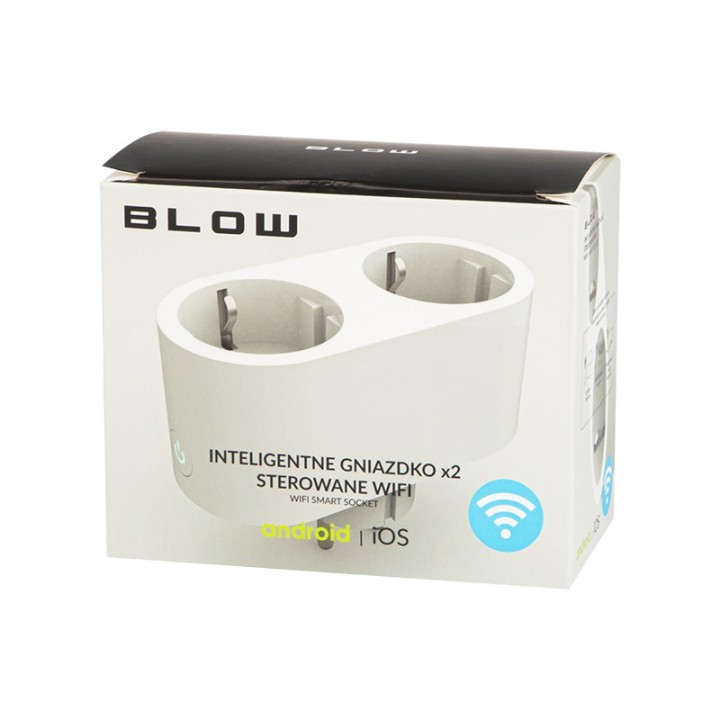 Inteligentne gniazdko podwójne sterowane WiFi