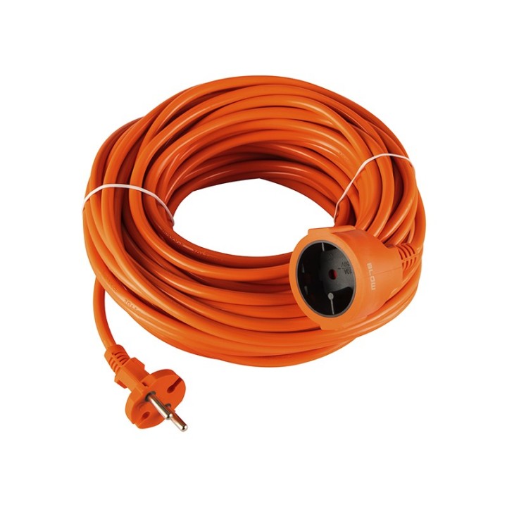 Przedłużacz sieciowy PR-160 1-Gniazdo bez uziemienia 30m pomarańczowy 2x1,5mm