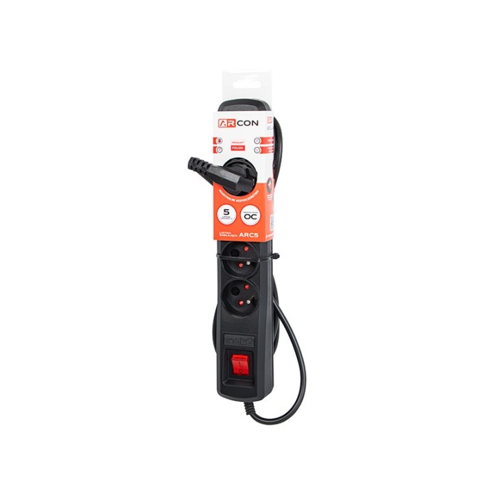 Filtr sieciowy 5m ARC-5 czarny