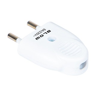Wtyczka WT-1 PR płaska 6A biała