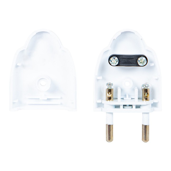 Wtyczka WT-1 PR płaska 6A biała