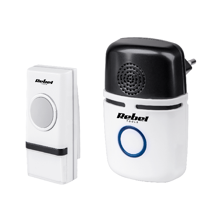 Dzwonek bezprzewodowy do drzwi (z wtyczka na 230V) 48 melodii