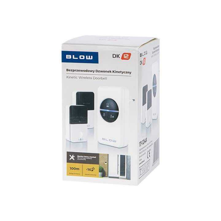 Dzwonek bezprzewodowy KINETIC DK-12